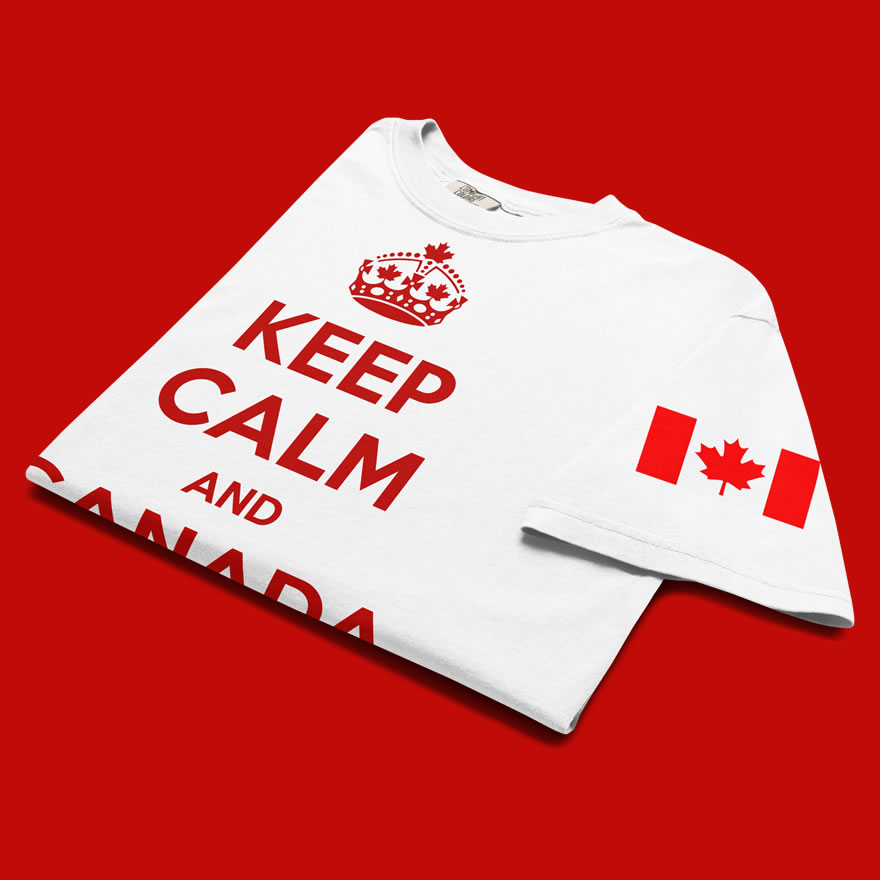 Keep-Calm-And-Canada-On-unisex-garment-dyed-heavyweight-t-shirt-white-details