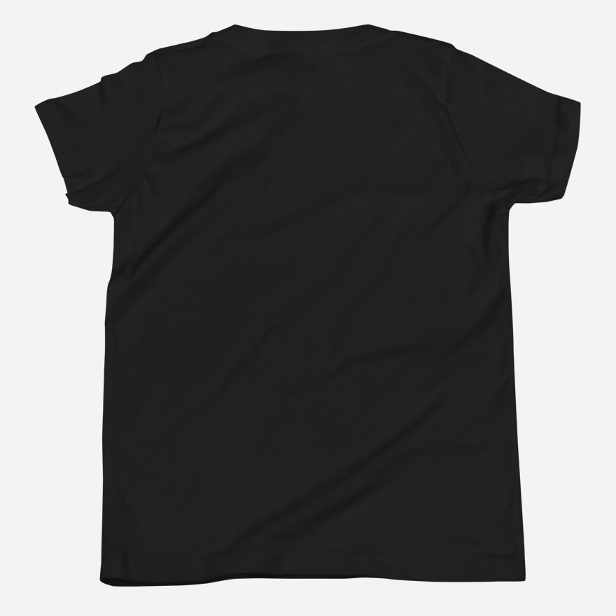 All black back of Canada Flag unisex youth staple t-shirt by Team Canada.