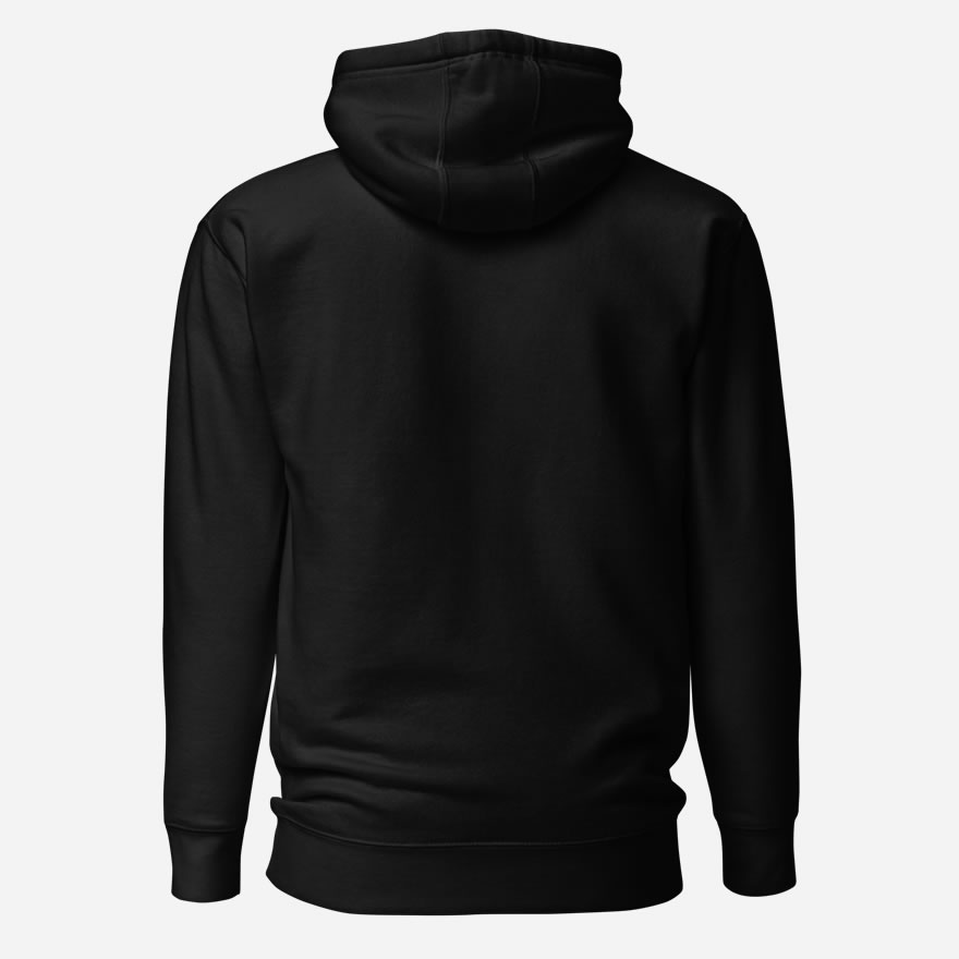 Solid black back of Team Canada Hockey hoodie unisex premium Hockey Canada hoodie.